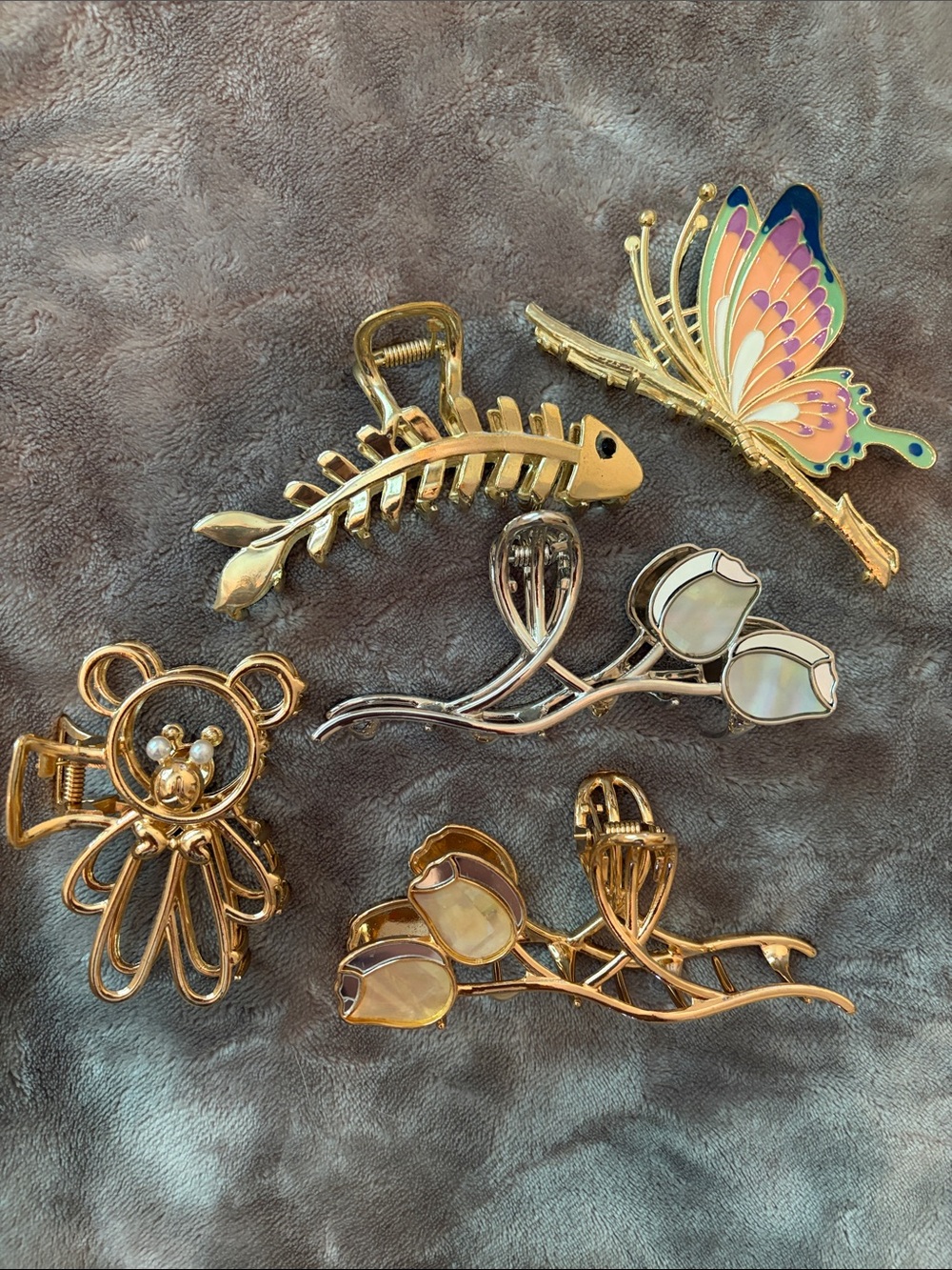 Set of Metal Claw Clips